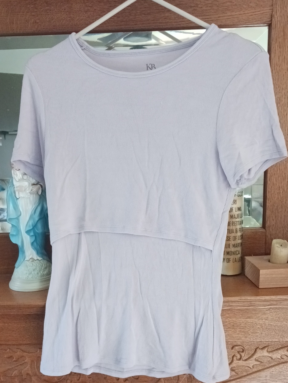 Kindred Bravely Bamboo Lavender Short Sleeve Layered Nursing Tee